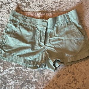 J. Crew Green Bermuda Shorts Lightweight Cotton Relaxed Fit